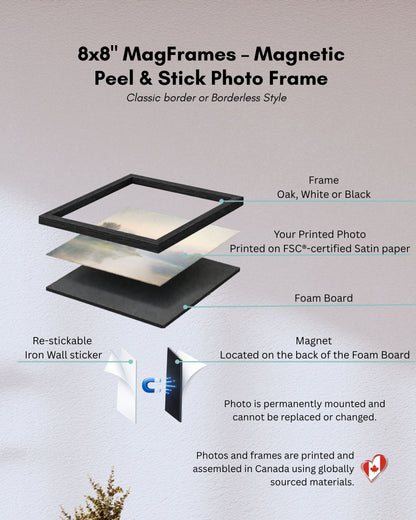 4x4 Magnetic Photo Frames – Peel & Stick Gallery Wall | MagFrames Classic