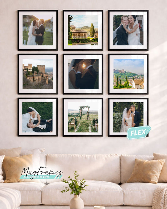 12x12 Magnetic Photo Frames – Peel & Stick Gallery Wall | MagFrames Flex