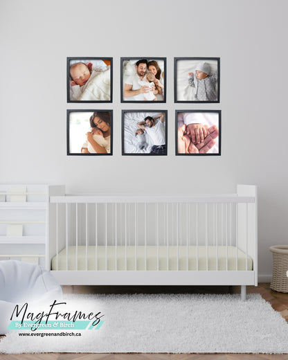 Magnetic Frames black 12x12 Wall gallery