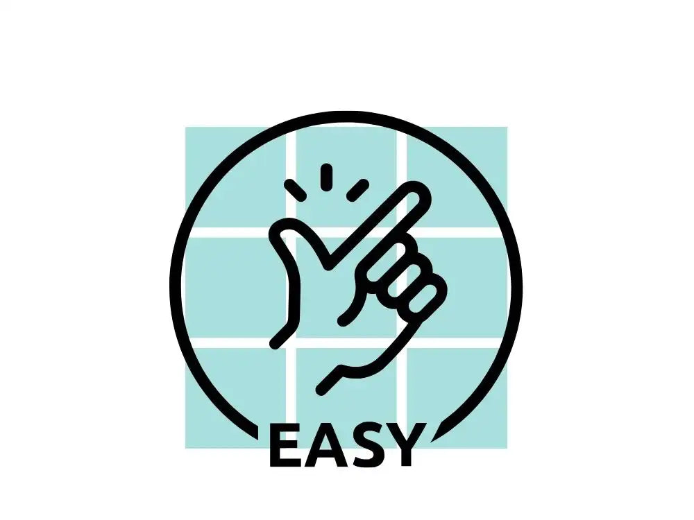 Easy installation icon with hand gesture and tool-free design