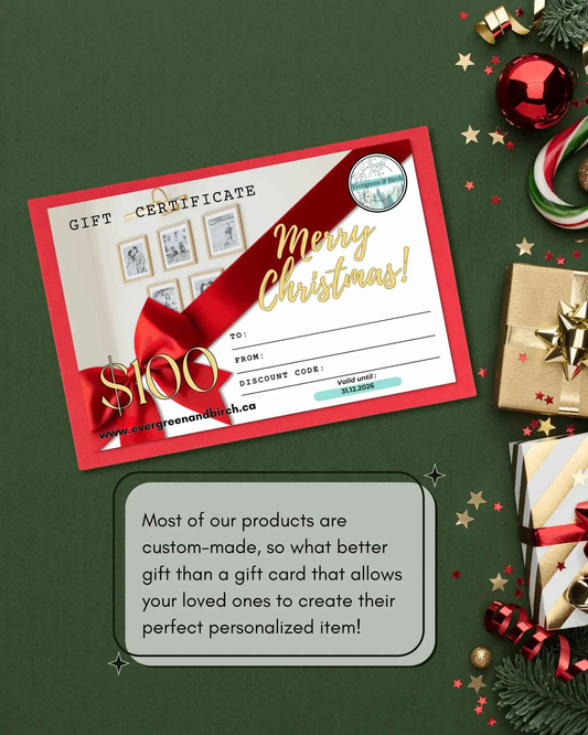 Evergreen & Birch Photo Gift Cards | Digital or Printed