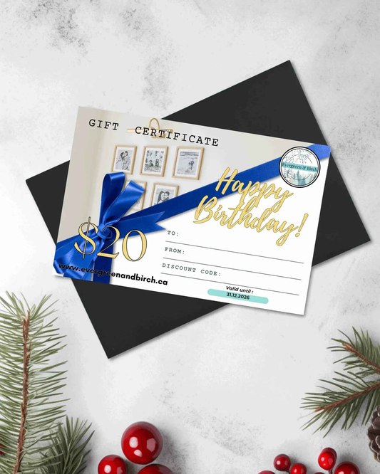 Evergreen & Birch Photo Gift Cards | Digital or Printed