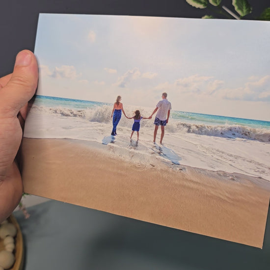 6x8 Custom Frameless Photo Block – Black Edge closeup