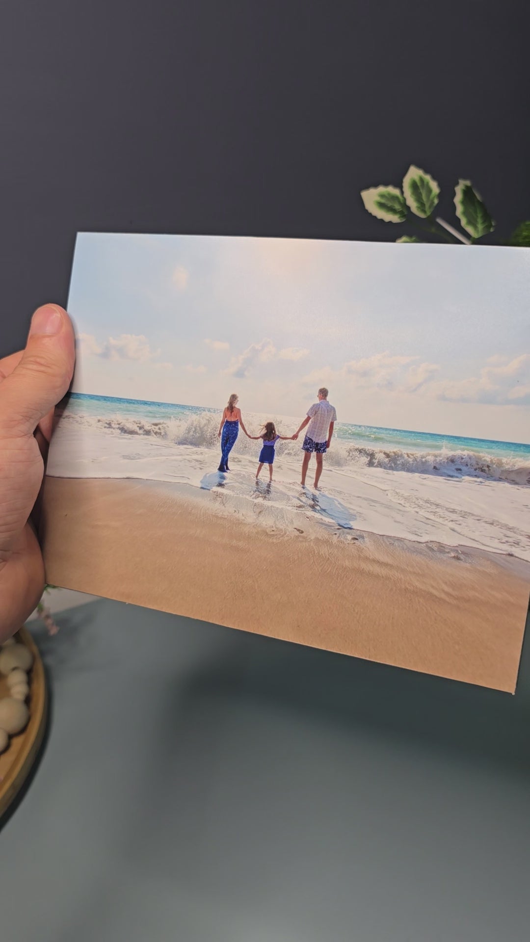 6x8 Custom Frameless Photo Block – Black Edge closeup